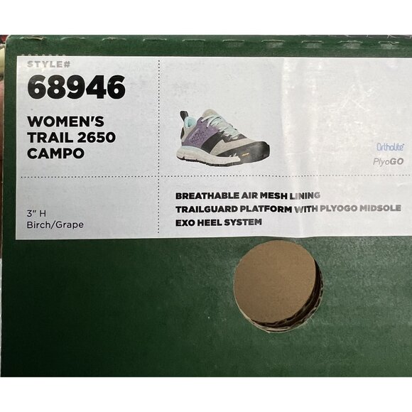 Danner Trail 2650 Campo 3 Women's Shoes Birch/Grape 7.5 B Leather New - Picture 5 of 10